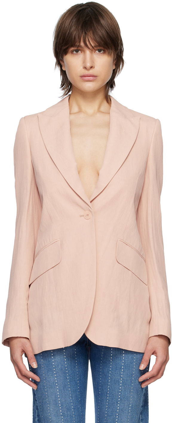 Jacka Stella McCartney Stella McCartney Women's Peaked Lapel Blazer Rosa | 6500383STA49