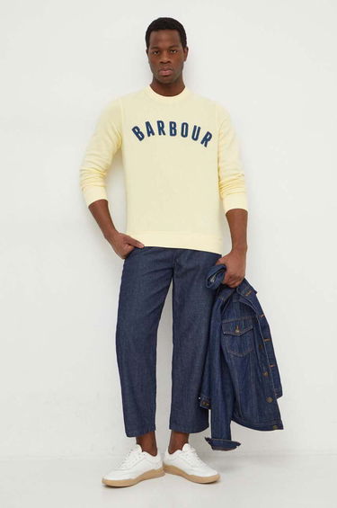 Sweatshirt Barbour Yellow Crewneck Sweatshirt MOL0101 Gul | MOL0101, 1