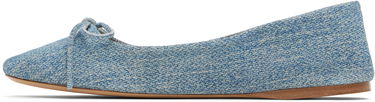 Kläder JW Anderson JW Anderson Calf Suede Print Ballerina Flats Blå | BL0031-LA0238, 2