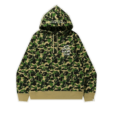 Sweatshirt BAPE x Anti Social Social Club ABC Camo Pullover Hoodie Grön | 1G23 114 913 GREEN, 0