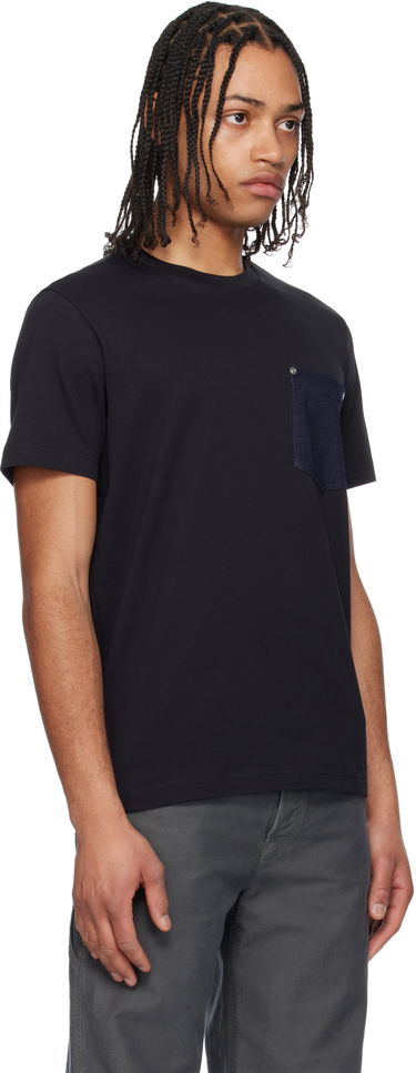 T-shirt Moncler Moncler Cotton & Denim Pocket T-Shirt Mörkblå | K10918C0003989AKK, 1