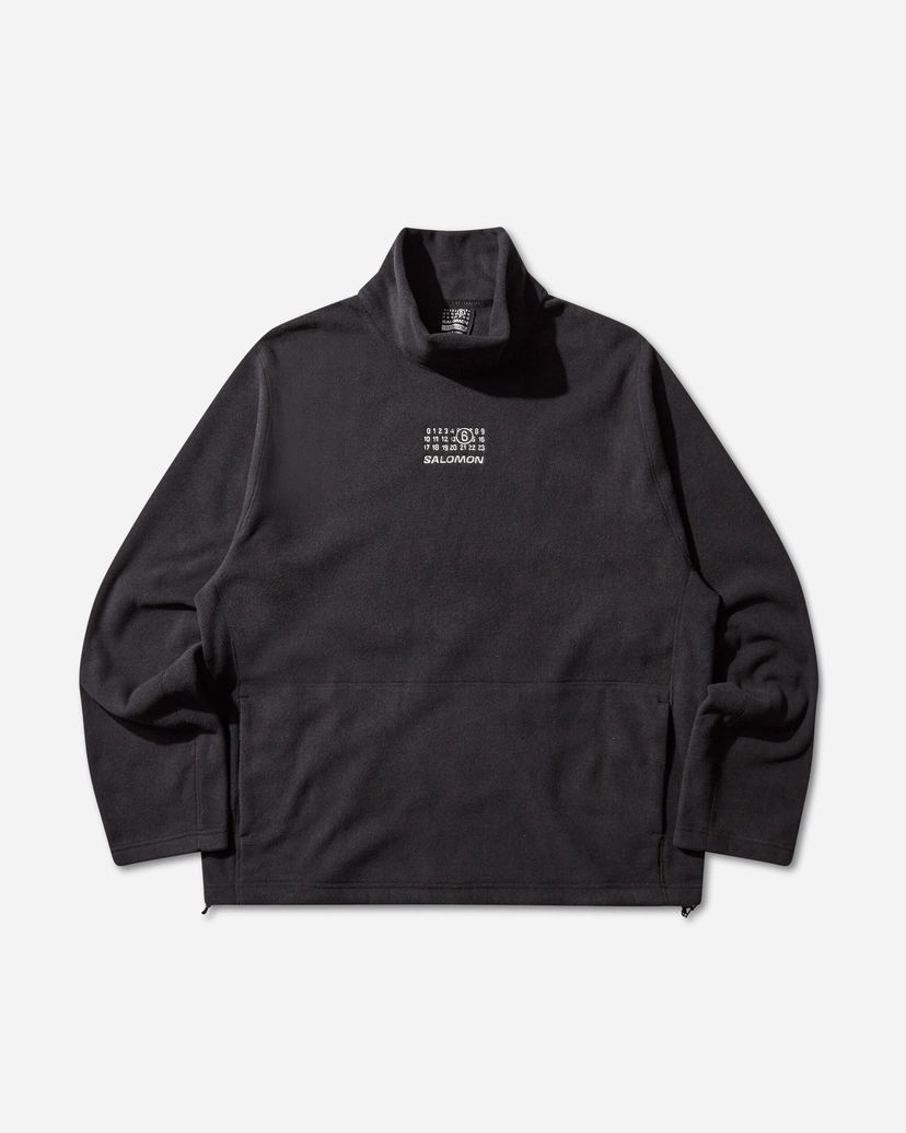Sweatshirt Maison Margiela High Neck Longsleeve Fleece Pullover Svart | SH0NH0019 899