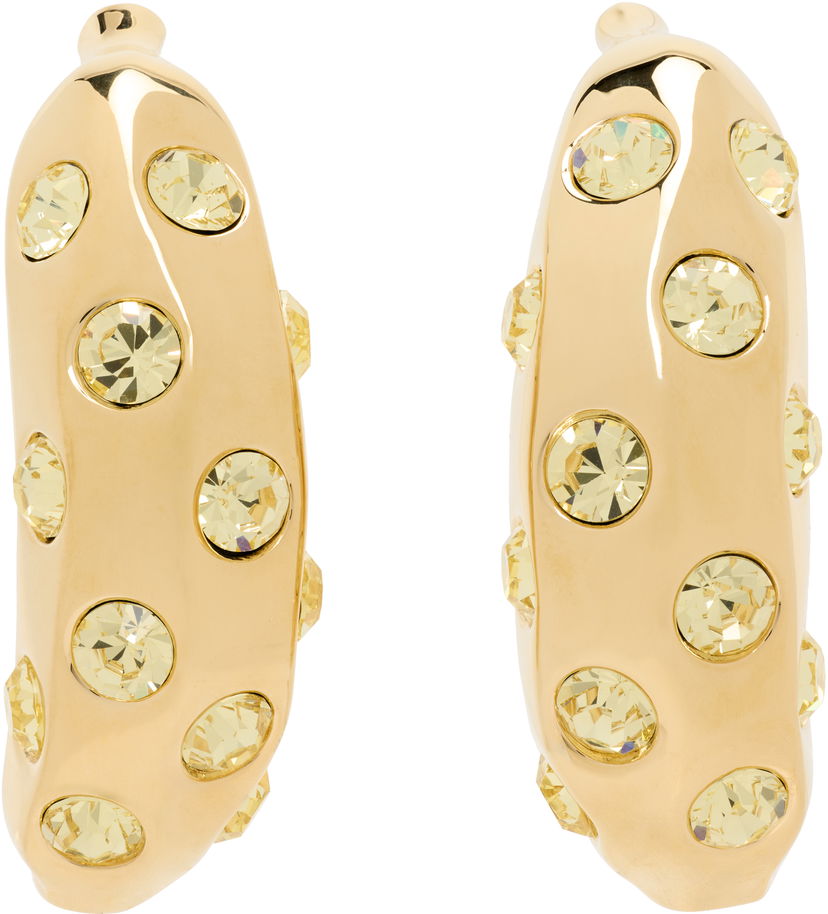 Örhängen Jacquemus Jacquemus La Croisière 'The Bananes' Gold-Tone Crystal Earrings Gul | 25E251JW741-5101