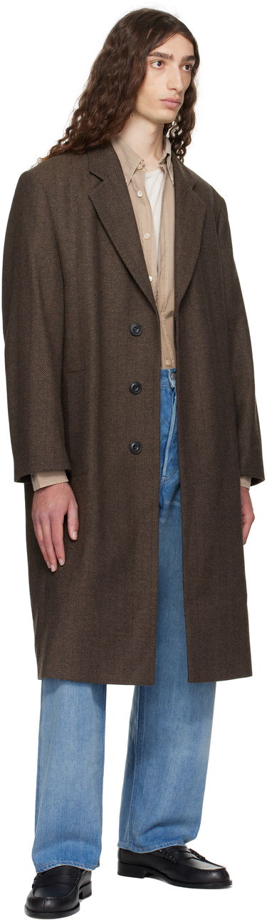 Rockar BOSS Hugo Regular Fit Concealed Closure Coat Brun | 50542695, 3