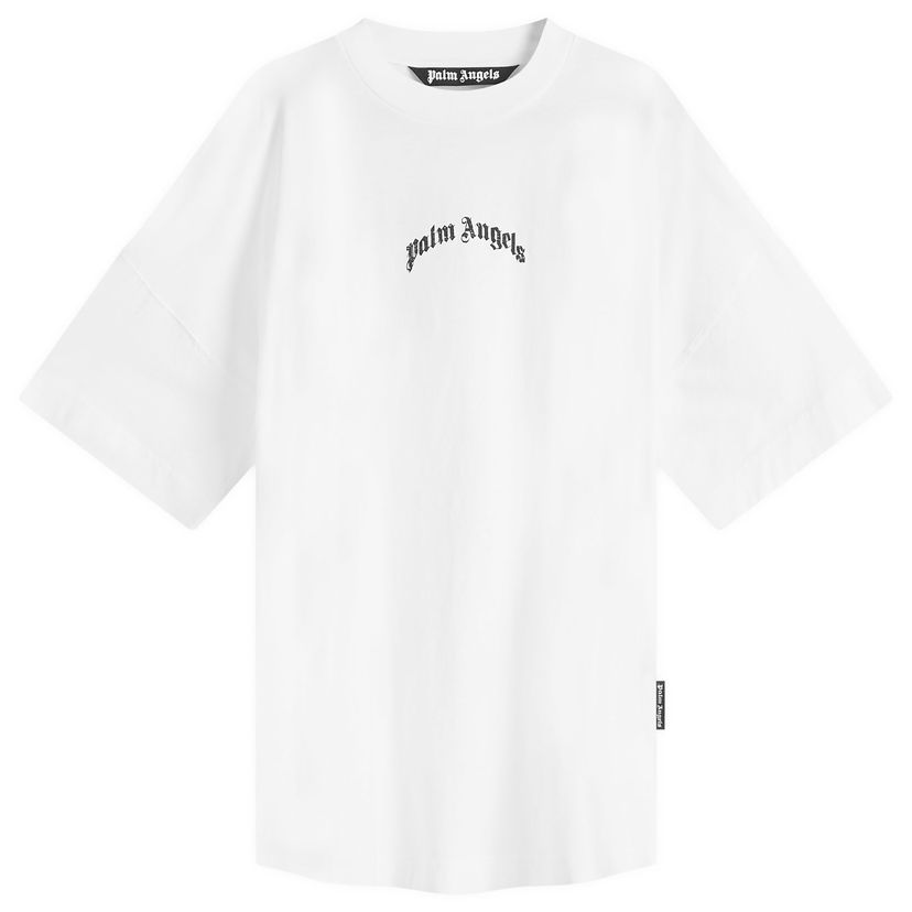 T-shirt Palm Angels Curved Logo T-Shirt Vit | PMAA002S25JER0010310