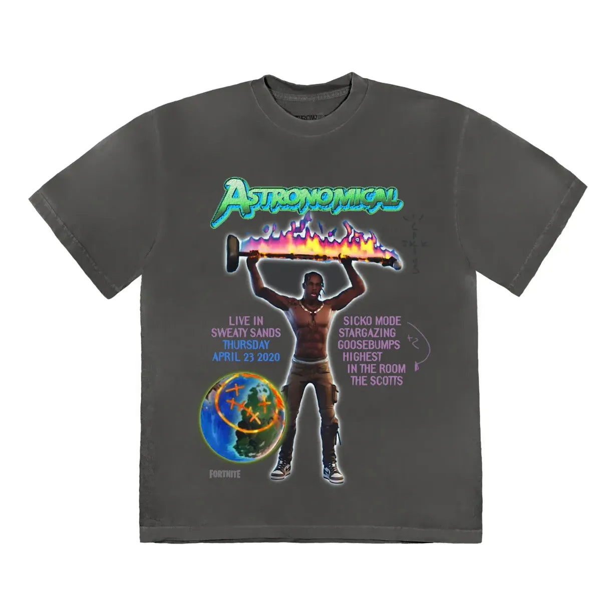 T-shirt Cactus Jack by Travis Scott Travis Scott Astronomical T-Shirt Grå | CJFN-SS11, 0