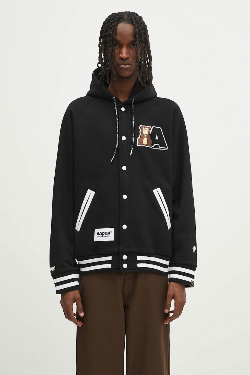 Bomberjacka AAPE by A Bathing Ape AAPE Aaper Hoodie Svart | AAPSWMB382XXN
