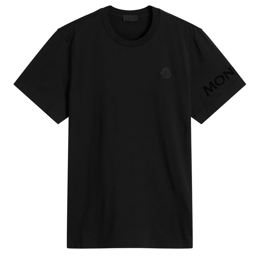 T-shirt Moncler Short Sleeve Cotton T-Shirt Svart | 8C000-39-89AYW-999