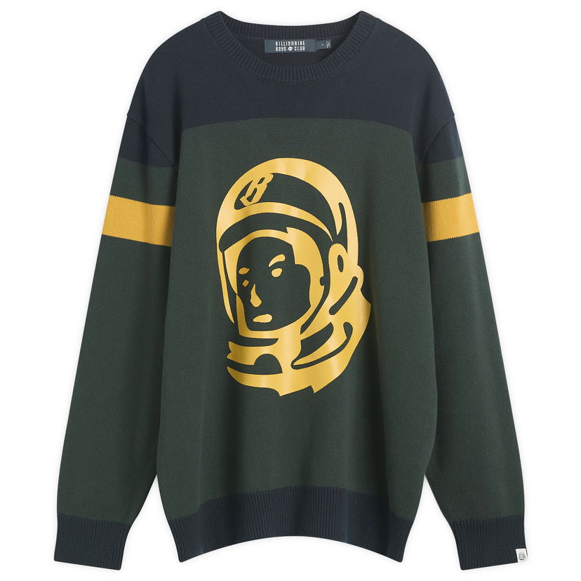 Sweater BILLIONAIRE BOYS CLUB Astro Panelled Knit Jumper Grön | B25334-DGN