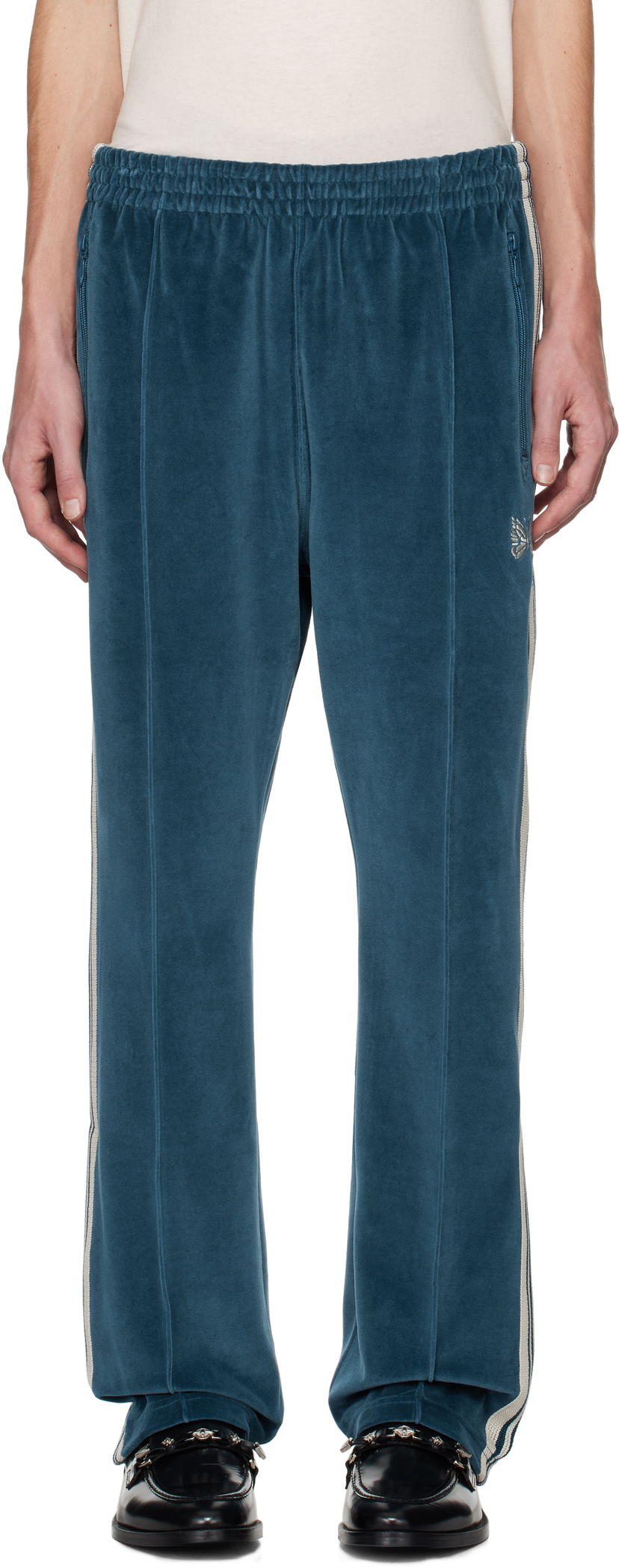 Träningsbyxor Needles Narrow Track Pants Blå | PU280