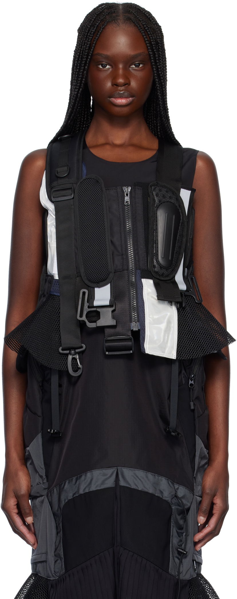 Väst Junya Watanabe Junya Watanabe Komine Protector Paneled Vest Svart | JO-V002-S25