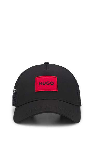 Keps BOSS HUGO Twill Trucker Cap with Logo Label Svart | 50519398, 0