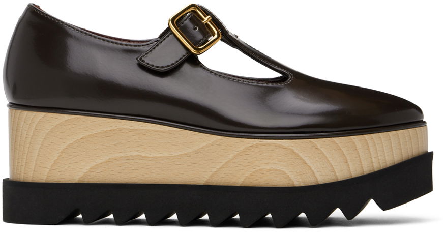 Sneakers och skor Stella McCartney Sneak-Elyse T-Bar Platform Loafers Brun | 810448AP0350, 0