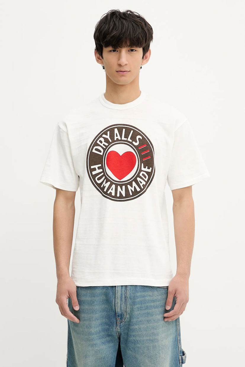 T-shirt Human Made Human Made DRY ALLS Heart T-Shirt Vit | HM29TE003