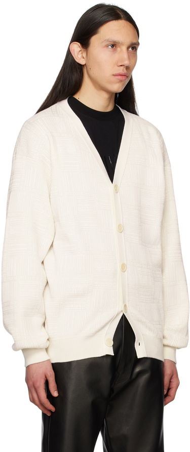 Sweater VETEMENTS Textured Knit Cardigan Vit | VL16KN120W, 1