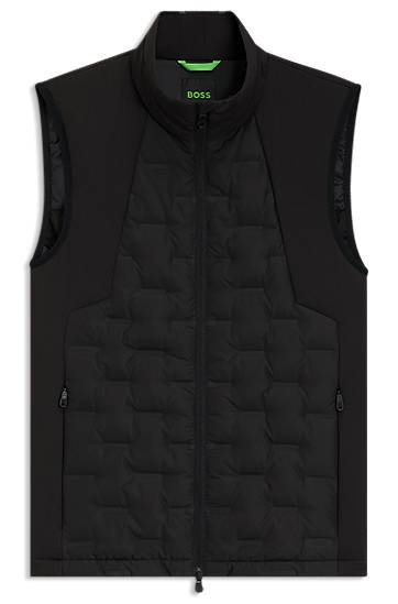 Väst BOSS BOSS Down Gilet with Logo Pattern Svart | 50541053