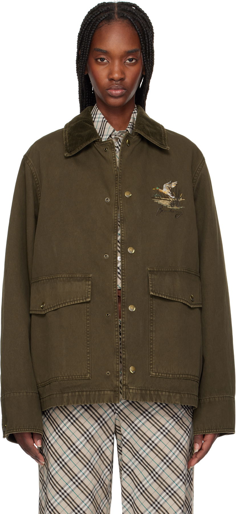 Jacka Burberry Burberry Cotton Field Jacket Grön | 8101709