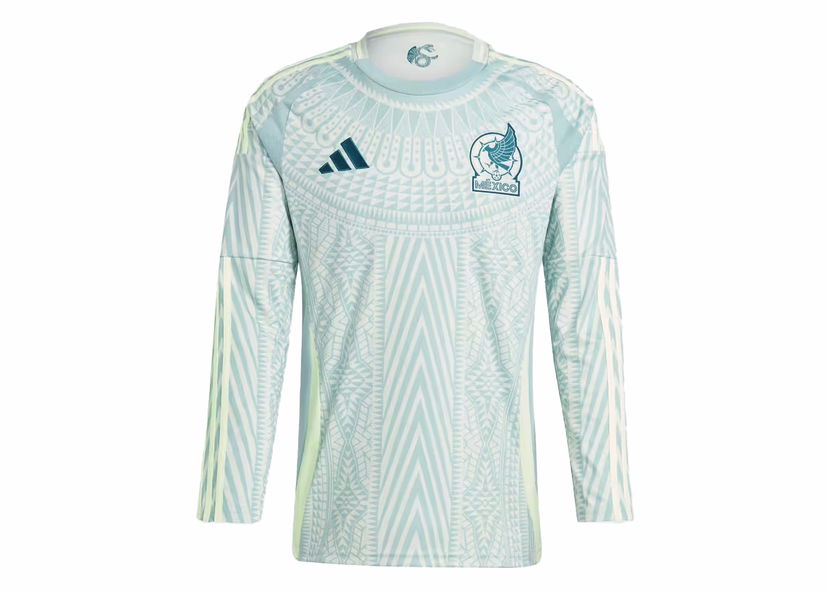 Jersey adidas Originals Mexico 24 Long Sleeve Away Jersey Linen Green Grön | IP6387