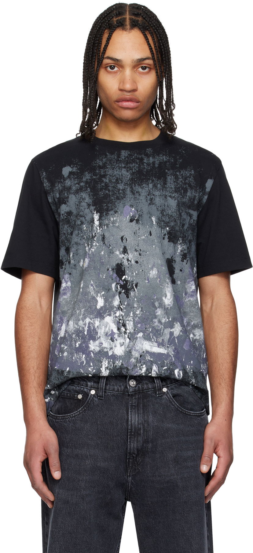 T-shirt rag & bone Rag & Bone Splatter Print T-Shirt Svart | MBC25ST033KJ33