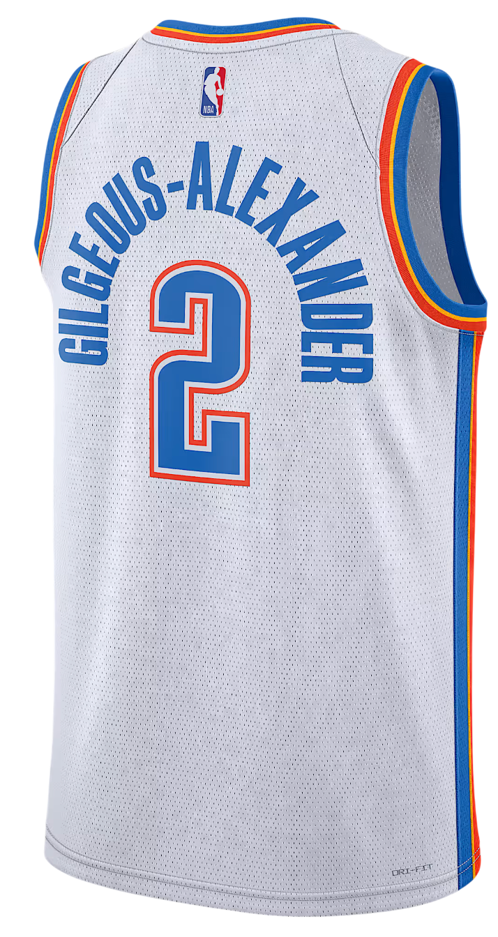 Jersey Nike Oklahoma City Thunder Association Edition 2022/23 Swingman Jersey Vit | DN2088-100, 0