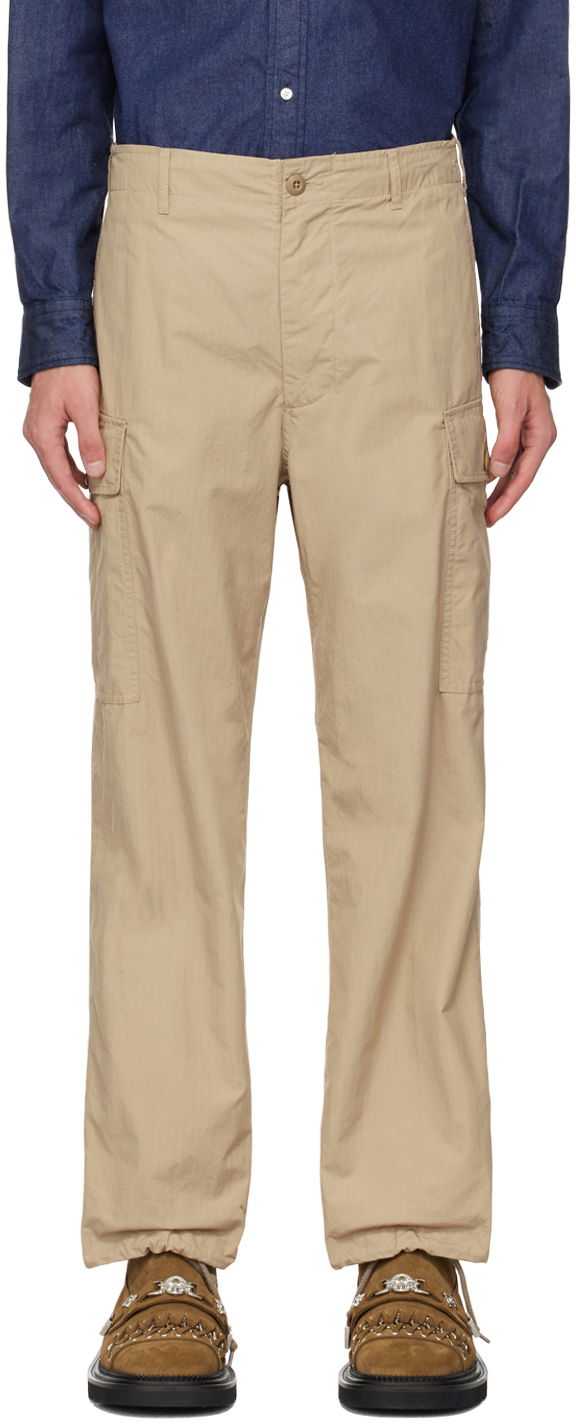 Cargo byxor BEAMS BEAMS PLUS Military Cargo Pants Beige | 3824-0081-803