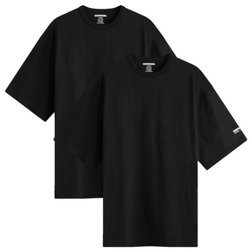 T-shirt Neighborhood Neighborhood Classic 2-Pack T-Shirt, Size Large Svart | 251QTNH-UWM01-BLK