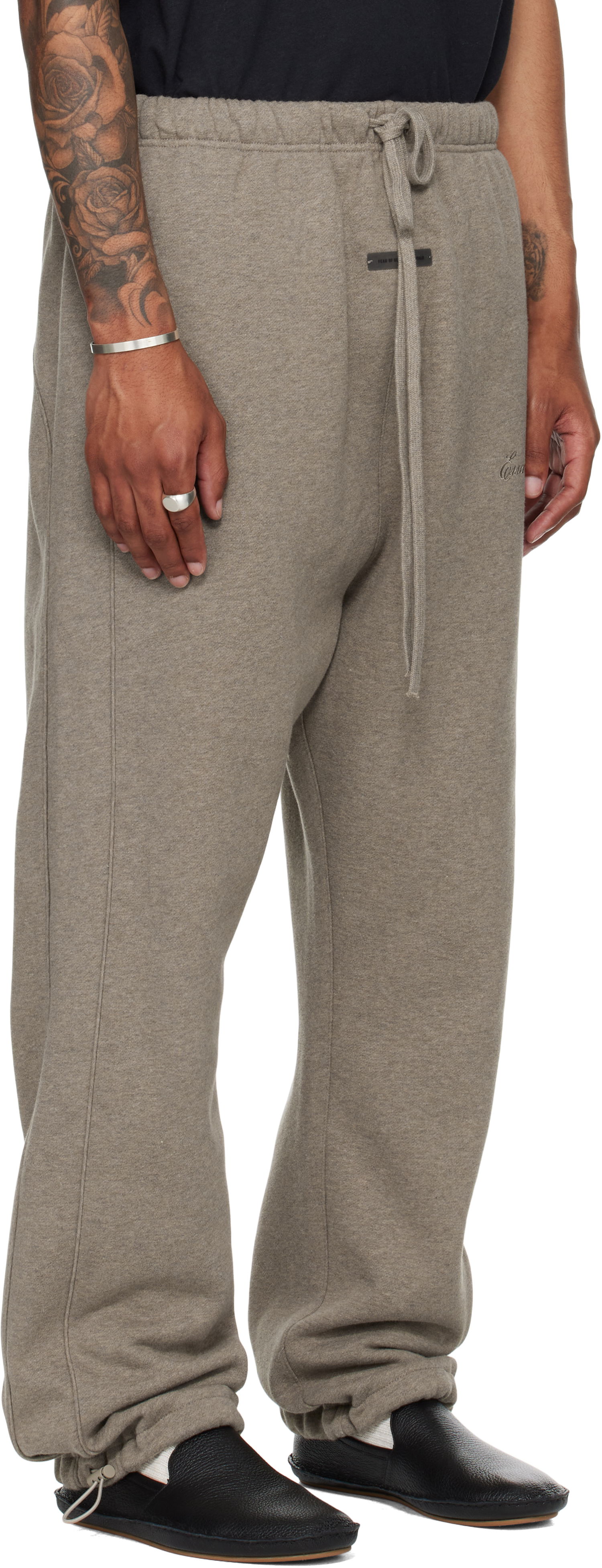 Träningsbyxor Fear of God Fear of God ESSENTIALS Relaxed Fleece Piping Sweatpants Grå | 130SP258063F, 1