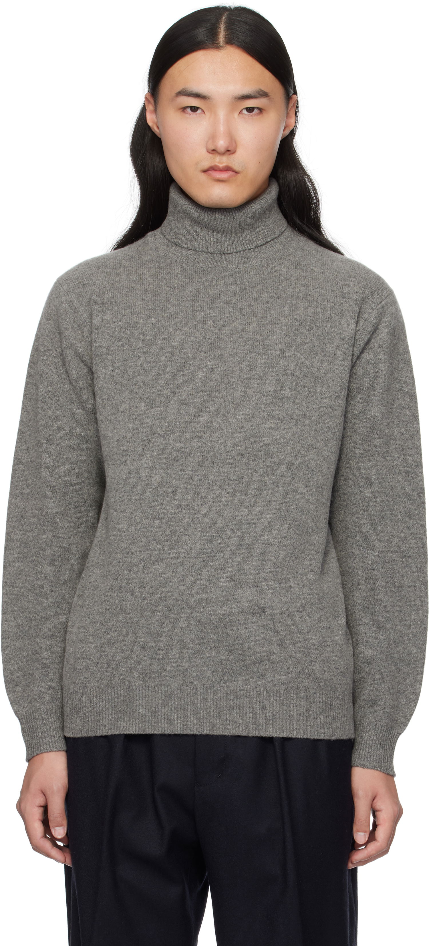 Sweater BEAMS BEAMS PLUS 9G Turtleneck Sweater Grå | 38150147156, 0
