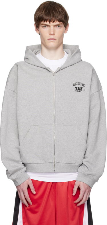Sweatshirt We11done We11done College Zip-Up Hoodie Grå | WD-TJ2-25-846-U-MG, 0
