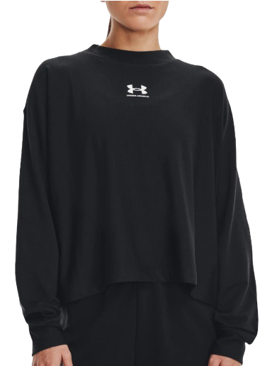 Sweatshirt Under Armour Rival Terry Oversized Crew Neck Svart | 1376995-001