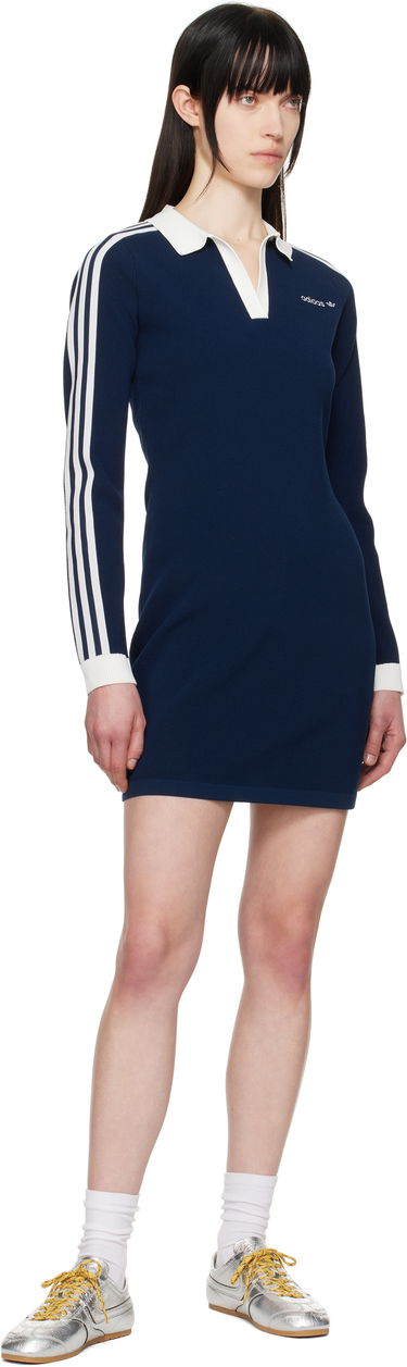 Klä adidas Performance Knitted Polo Dress Blå | JC7690, 3