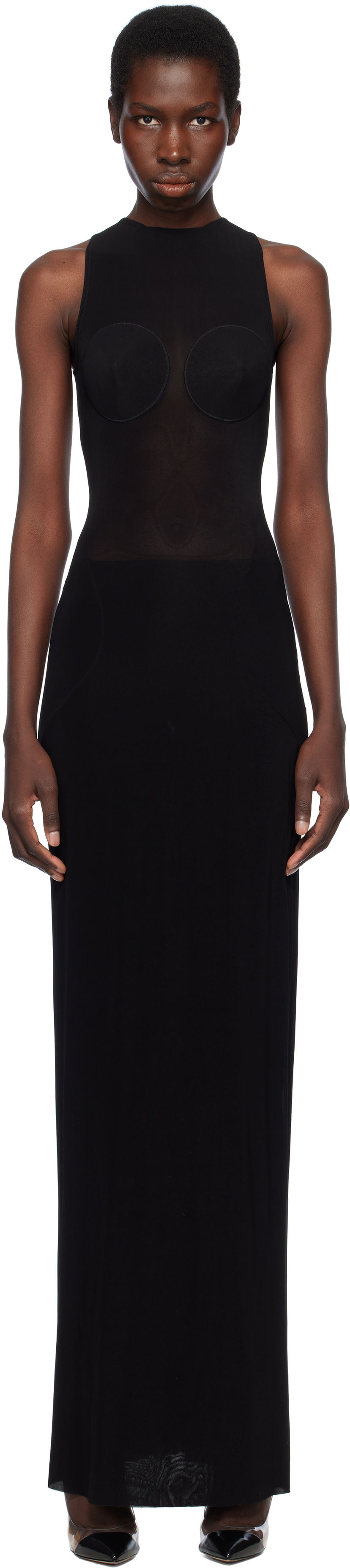 Klä Jean Paul Gaultier Jean Paul Gaultier 'The Conical' Maxi Dress Svart | 25/34-F-RO372-J082-00