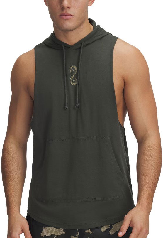 Linne Under Armour Project Rock Snake Sleeveless Hoodie Grön | 1389987-310
