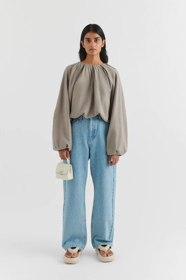 Sweater AXEL ARIGATO Sade Gathered Pullover Brun | A2109002, 4