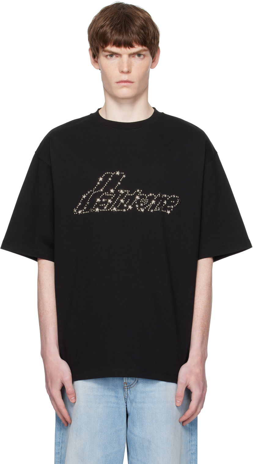 T-shirt We11done WE11DONE Pearly Logo T-Shirt Svart | WD-TT2-25-735-U-BK