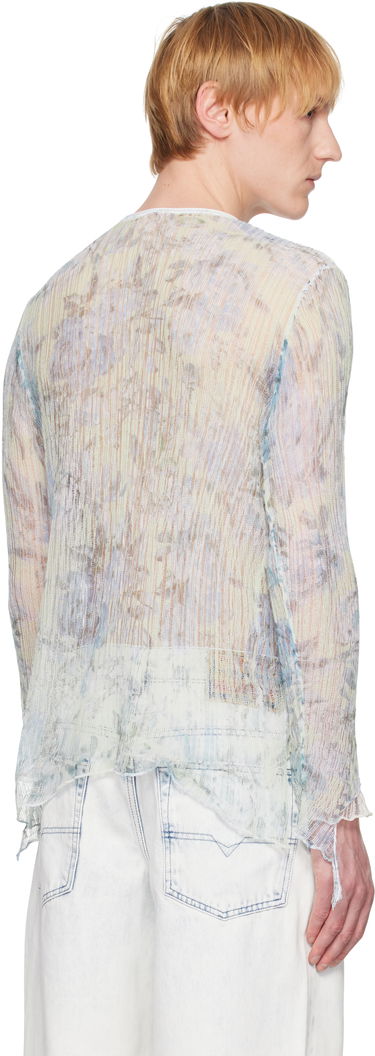 Sweater Diesel Diesel K-Aasmos-A Sheer Floral Long Sleeve Blå | A18017-0AFBT-8FG, 2