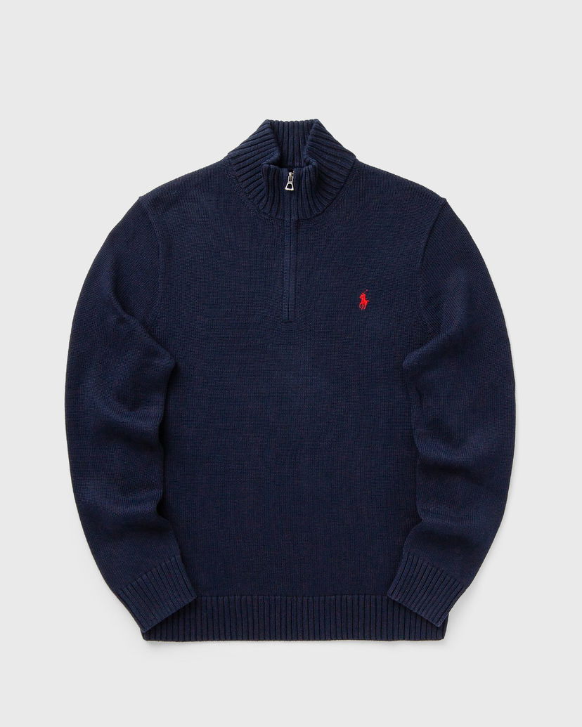 Sweater Polo by Ralph Lauren Knitted Half-Zip Sweater with Embroidered Logo Mörkblå | 710859939002