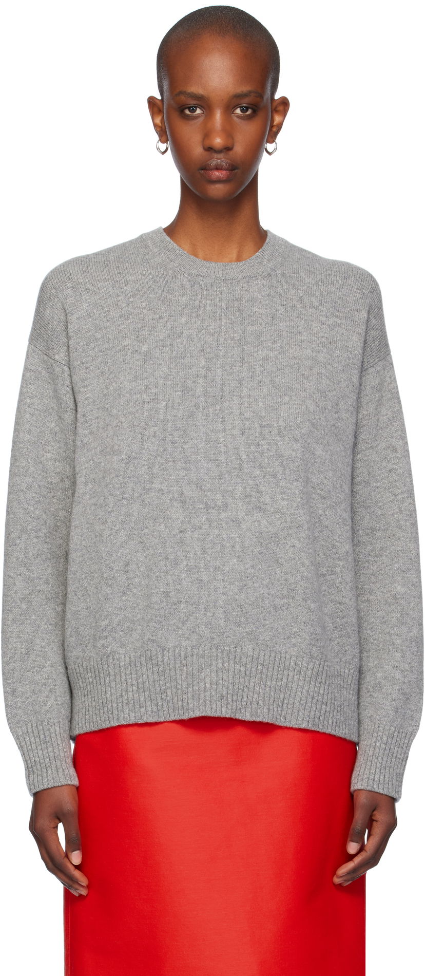 Sweater &Daughter Slouch Crewneck Sweater Grå | HKN03900