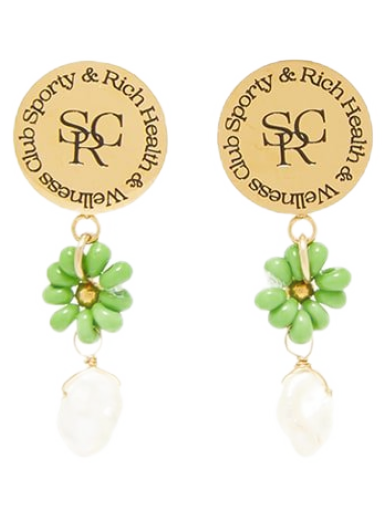 Örhängen Sporty & Rich Flower and Bead Earrings Metallisk | AC462-PE