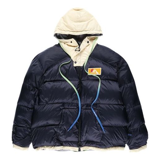 Pufferjacka Off-White Off-White FW19 Scaffolding Zipped Puffer Jacket Mörkblå | OMED019F19E150253201, 0