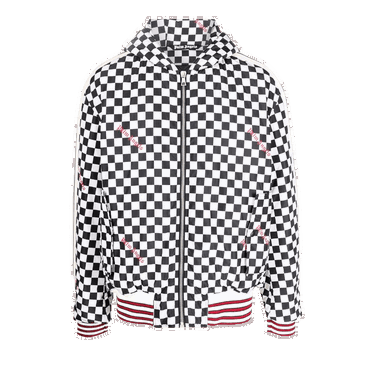Sweatshirt Palm Angels Damier Puffed Hoodie Jacket Grå | PMEA225F22FAB0011025, 0