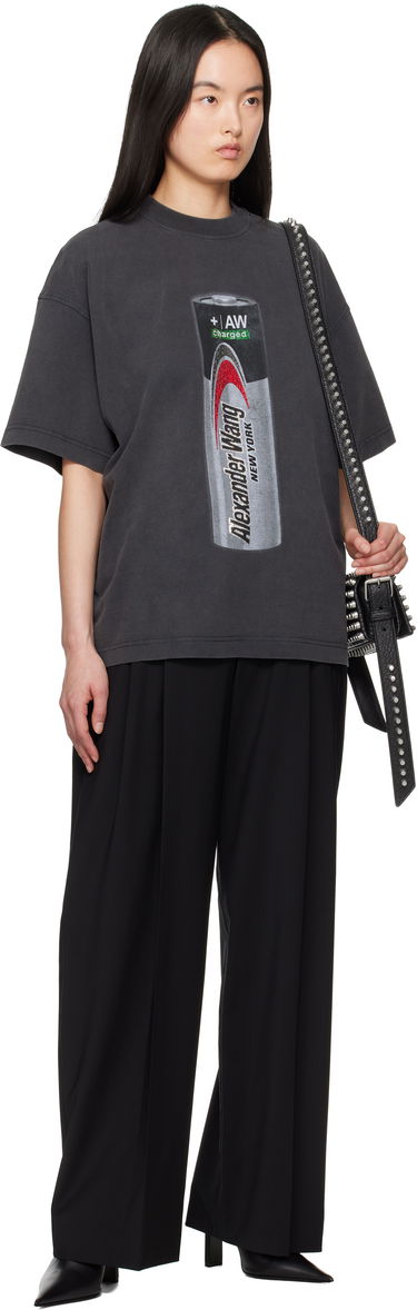 T-shirt Alexander Wang Alexander Wang Unisex Battery Logo-Print Graphic T-Shirt Svart | UCC2251832, 3