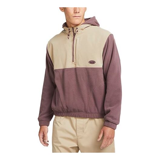Sweatshirt Nike SB SB Therma-FIT Winterized Polar Fleece Splicing Skateboard Hoodie Purpur | DA4224-646