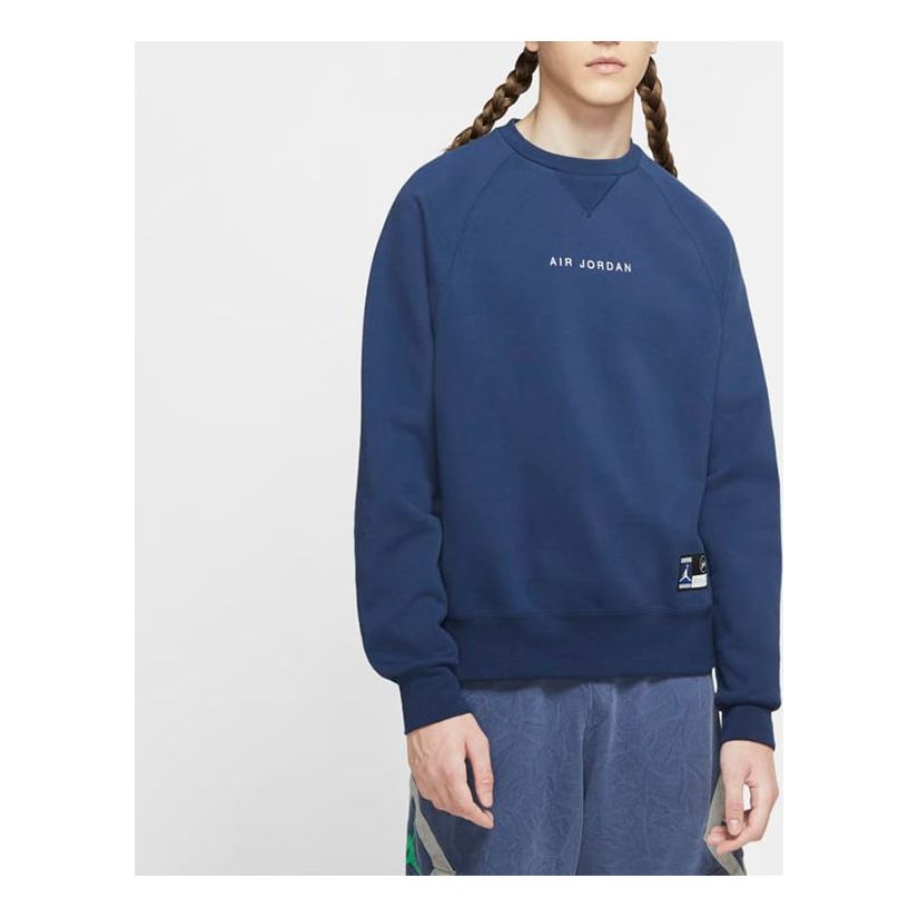 Sweater Jordan Fragment Design Crewneck Sweatshirt Blå | DA2990-414
