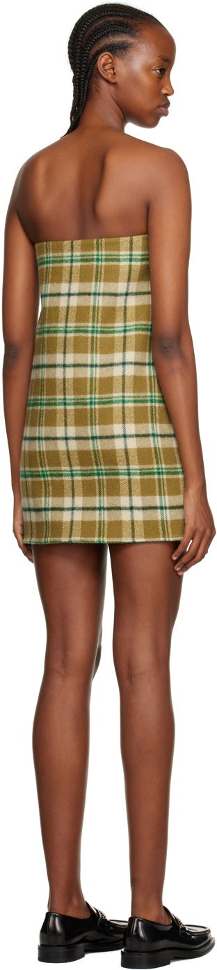 Klä We11done We11done Plaid Strapless Mini Dress Brun | WD-OP3-22-219-W-KK, 2