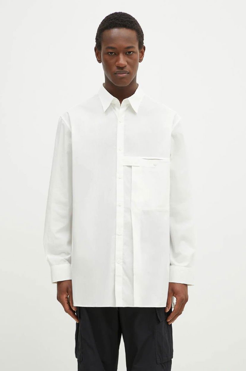 Skjorta Y-3 Y-3 Pleated Pocket Relaxed Fit Shirt Vit | JL6665