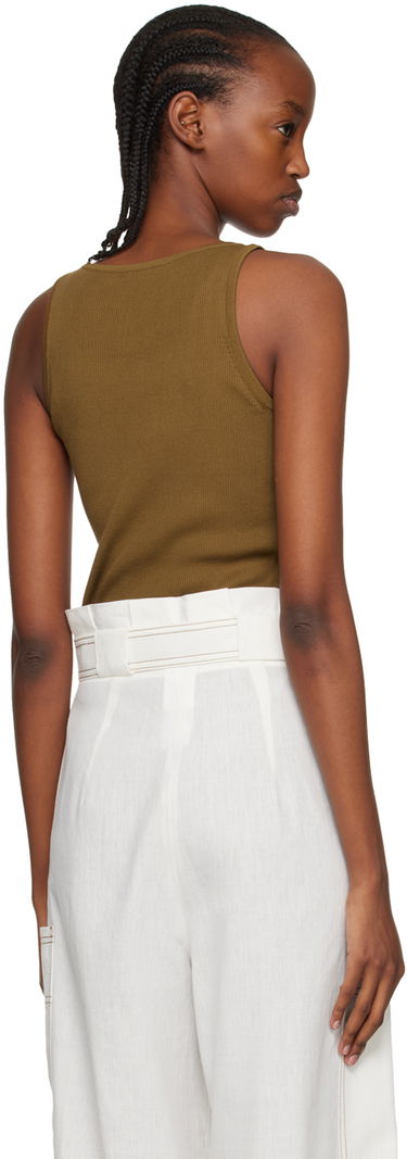 Linne Max Mara Show Ribbed Tank Top Grön | 2313610232600 MM12117, 2