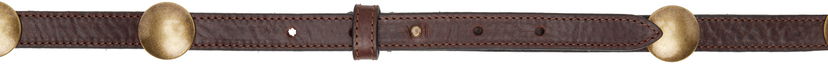 Bälten ISABEL MARANT Isabel Marant Karlo Leather Belt with Metal Conchos Brun | CE333CFA-C2B02A