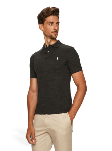 Polotröja Polo by Ralph Lauren Custom Fit Polo Svart | 710536856031