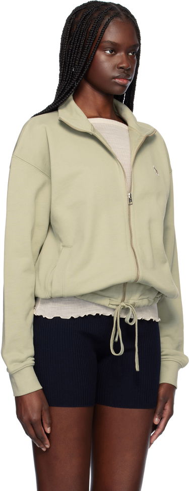 Sweatshirt MAISON KITSUNÉ Maison Kitsuné Baby Fox Patch Zip-Up Sweatshirt Grön | OW02132KM0325, 1